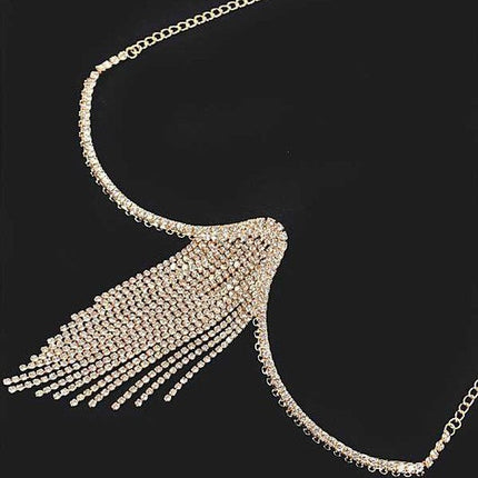 Fringe Rhinestone Iconic Bra Chain